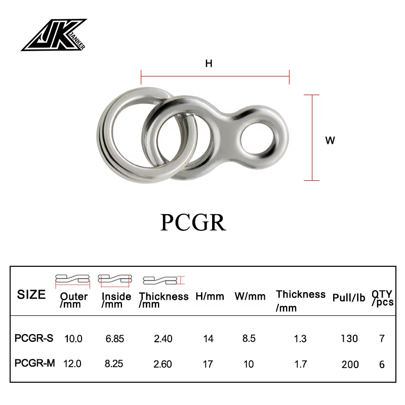 Anillos Divide JK Acero Inoxidable – Anillas para Jig 130-200 LB - imagen 2