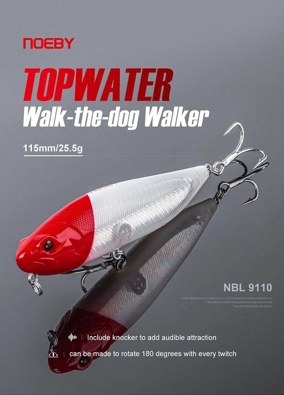 Señuelo Topwater visto lateral