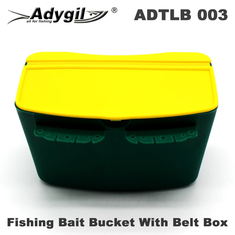 Adygil Cubo de cebo de pesca con caja para cinturón - imagen 2