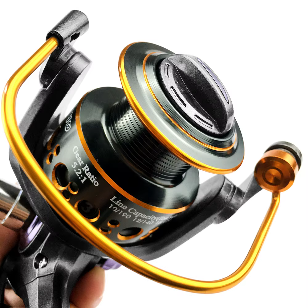 Carrete de carpa con freno dual – Giratorio de metal - imagen 3