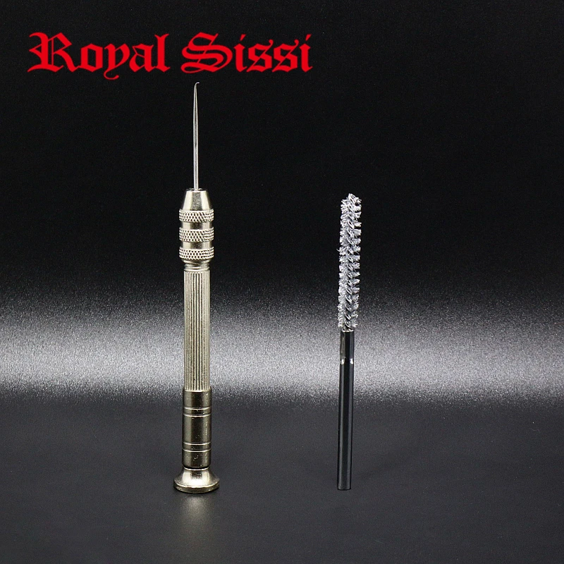 Kit atado de moscas RoyalSissi con cepillos inox para herramientas