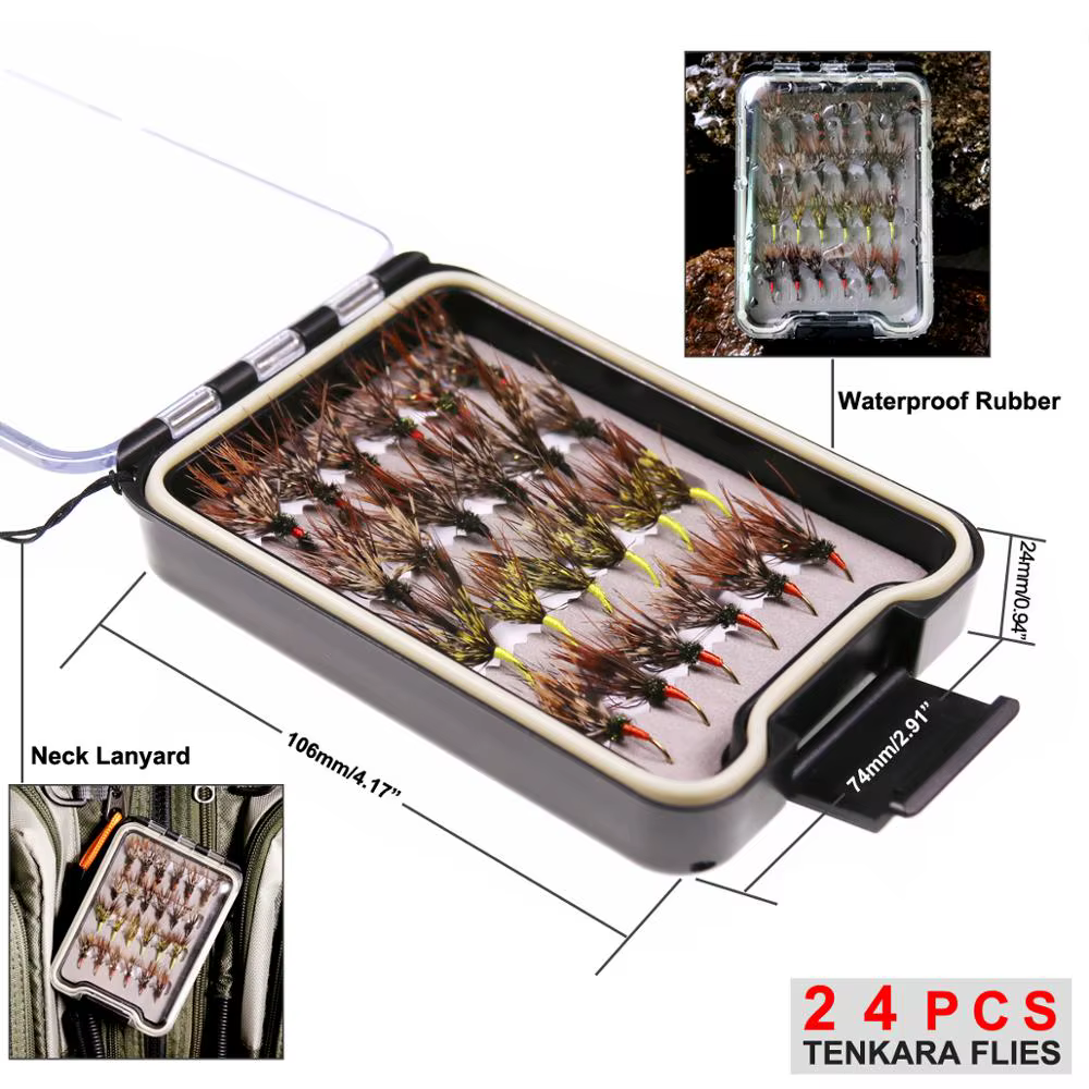 Cajas Moscas Tenkara Bimoo con púas – Impermeables