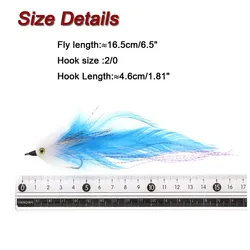 ICERIO Streamer Pluma 3D Anzuelo Púas Moscas Agua Salada Lubina Lucio