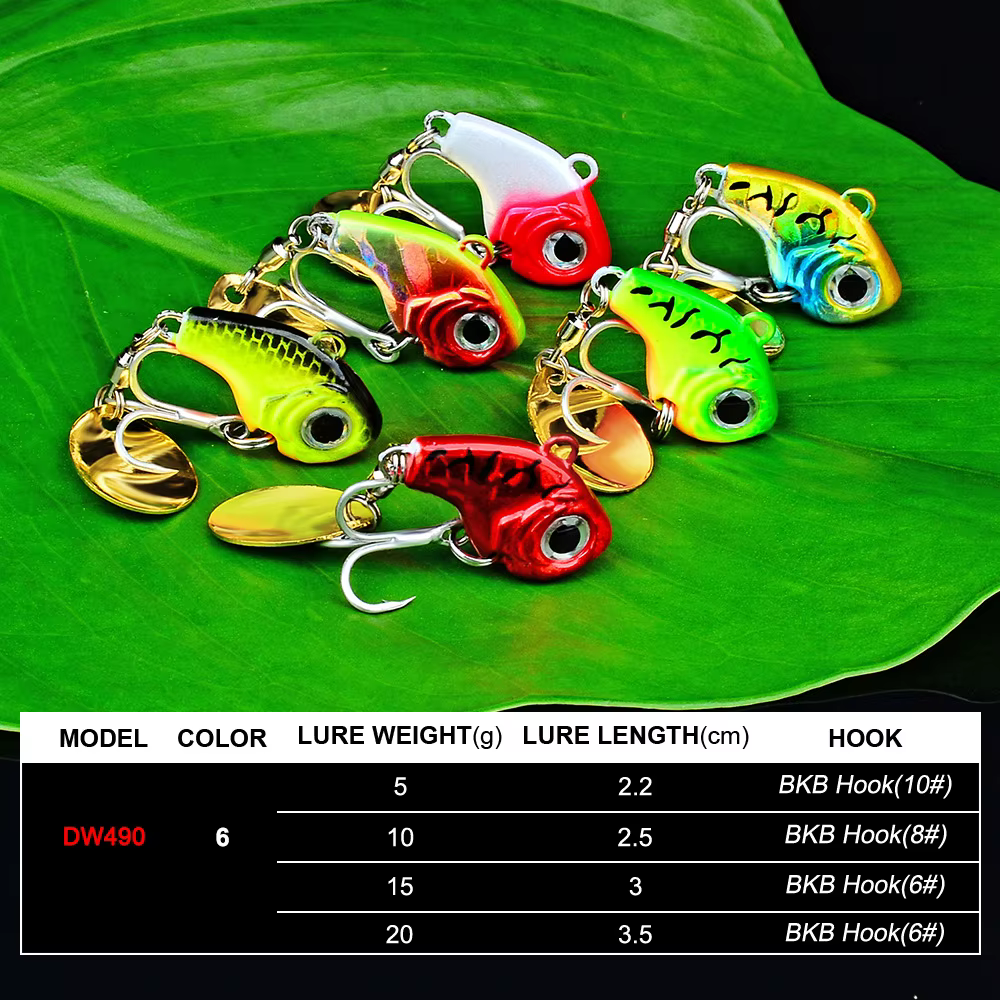 VIB Metal Señuelo Giratorio Crankbait vibrador 5-20g lubina - imagen 4