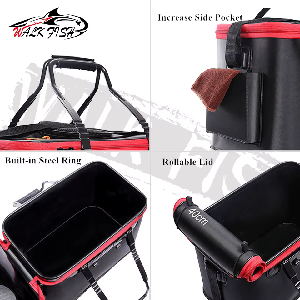 WALK FISH Bolsa de pesca plegable EVA - Cubo portátil, caja para peces - imagen 2