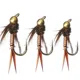 Mosca ninfa mojada tungsteno perla para trucha y lubina
