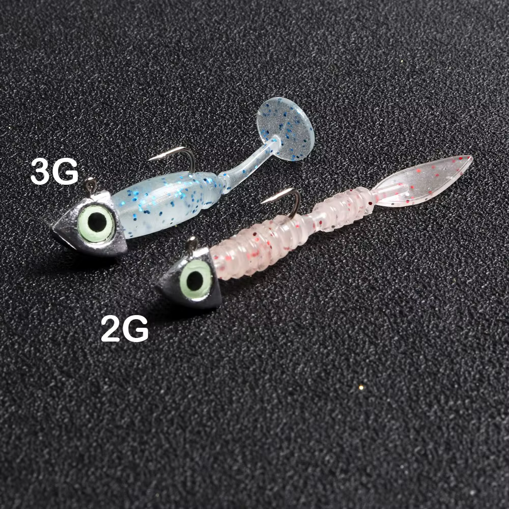 JOHNCOO-Mini Jig Head con ojos 3D para lubina - 2-6 g, 8 uds - imagen 4