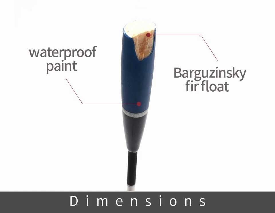 Flotador de abeto tamaño 2-6g en tono azul