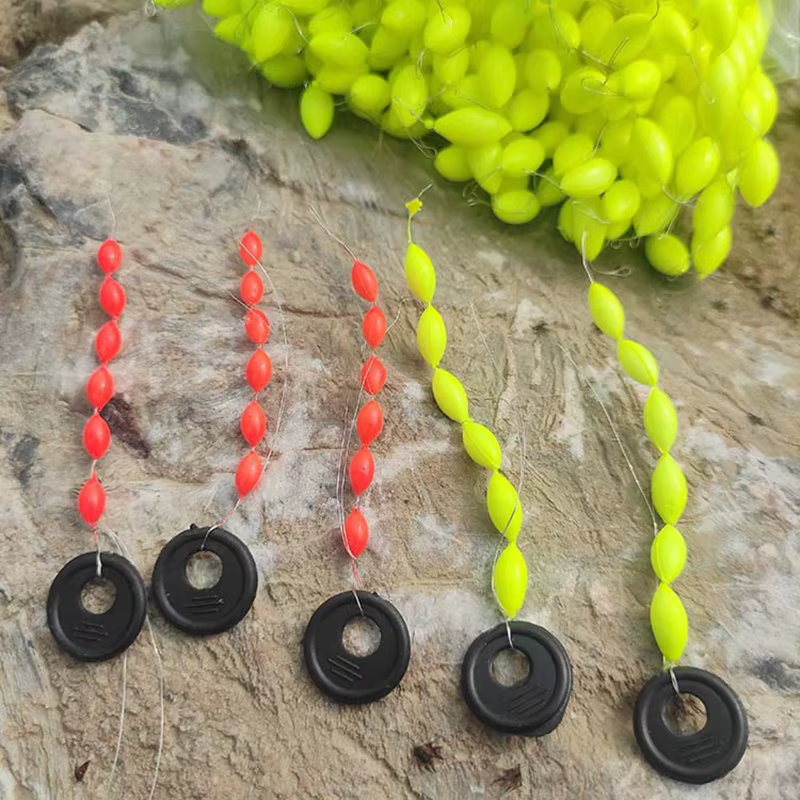Seven Star Float Bobber Beans – Flotador Carpfishing Ovalado Rojo/Amarillo - imagen 4
