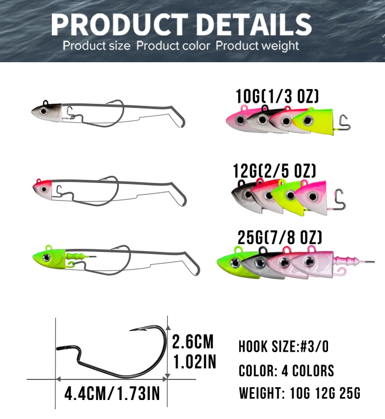 Anzuelos de pesca THKFISH vista frontal