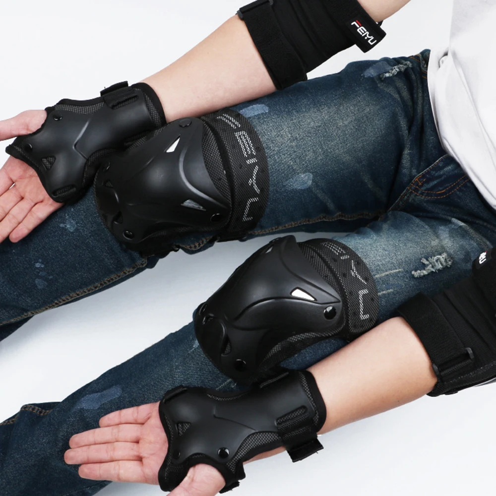 Kit de protecciones con casco para patinaje y ciclismo