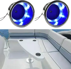 Portavasos LED 12V acero inoxidable para yate pesca deportiva