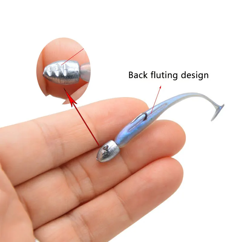 Cebo de pesca Ttail 5 cm con anzuelo jig head 2 g - imagen 2