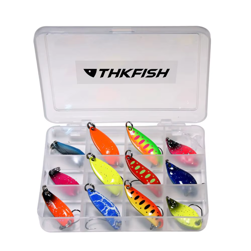 THKFISH Cucharas Giratorias Trucha – Señuelos con Gancho Único - imagen 4