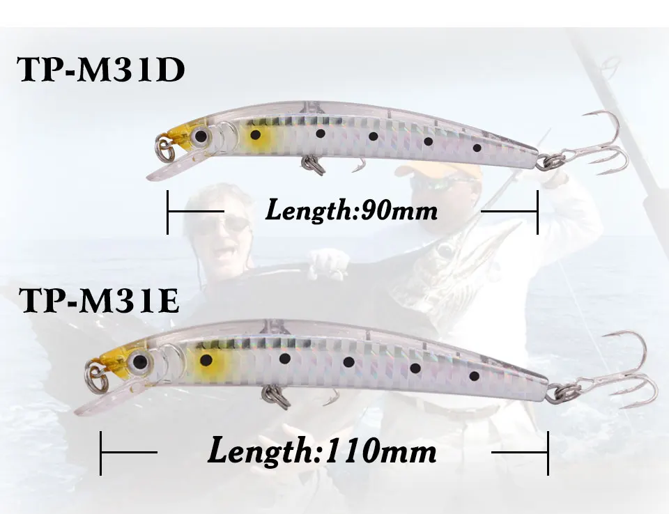 Tallas 90 mm y 110 mm del TacklePRO-M31