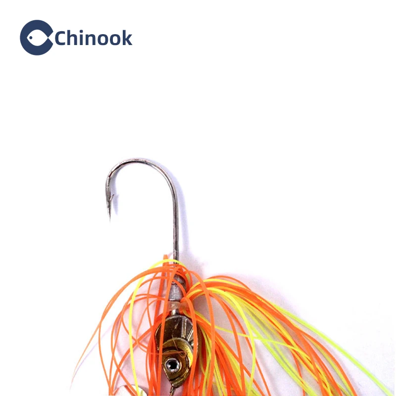 Chinook Spinnerbait inline con cuchara metálica para lucio y muskie - imagen 5