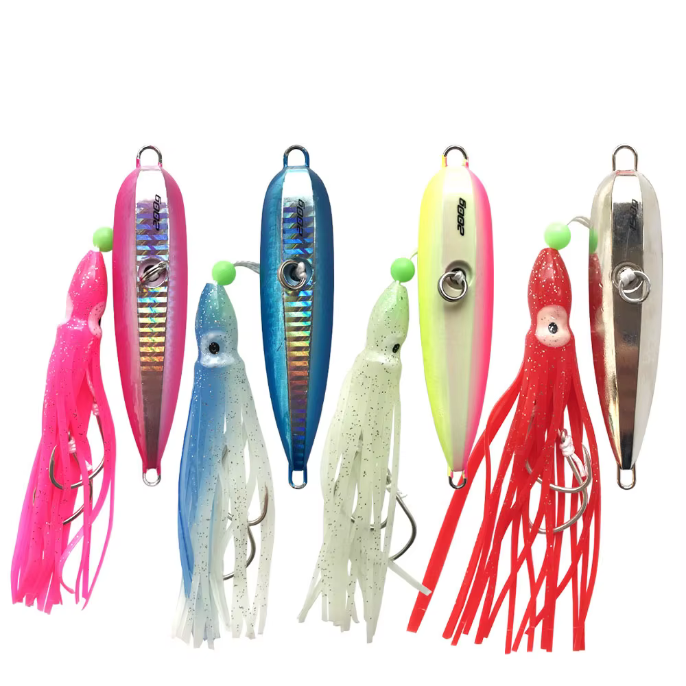 AS Inchiku Señuelo Jigging Lento – Cabeza de Metal y Falda Luminosa - imagen 5