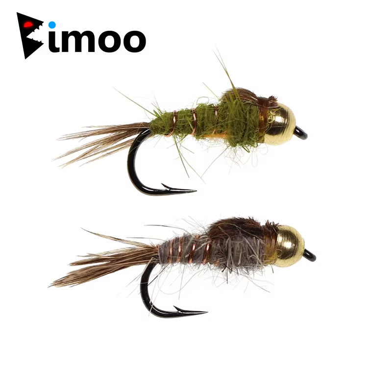 Bimoo Cabeza laton para ninfas - oreja liebre, moscas humedas - imagen 2