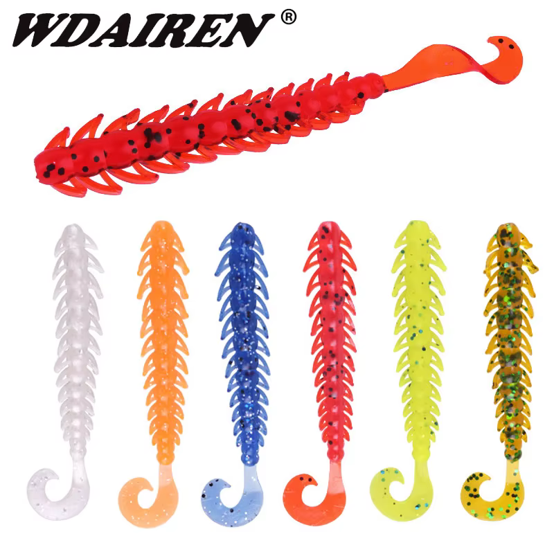 Larva Señuelo Blando Swimbait realista – Cebo silicona para lucio