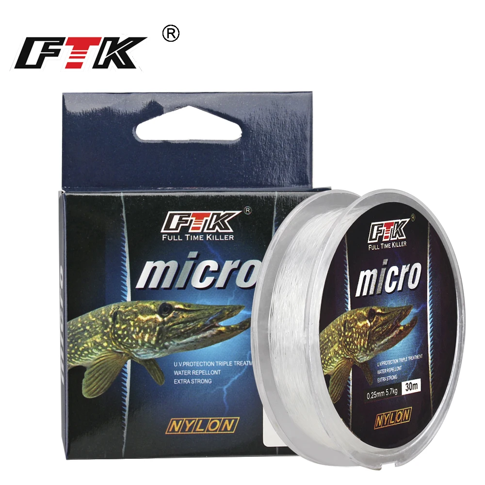 FTK Línea de pesca nailon transparente resistente hielo carpa invierno - imagen 3