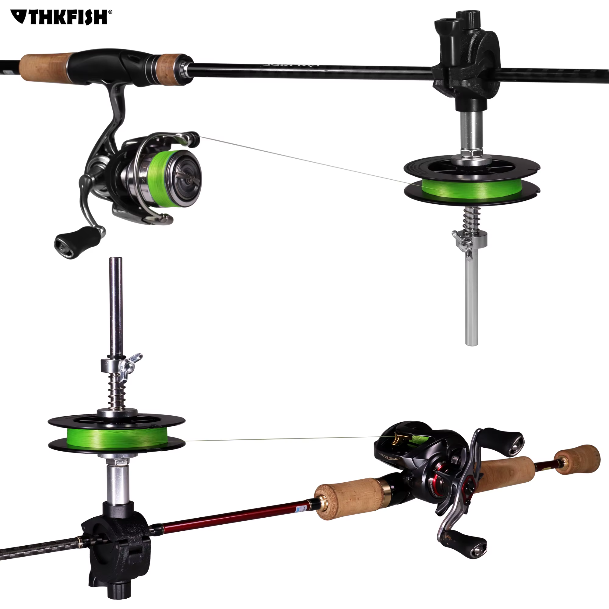 Enrollador de línea para pesca de aluminio portátil - Accesorio - imagen 4
