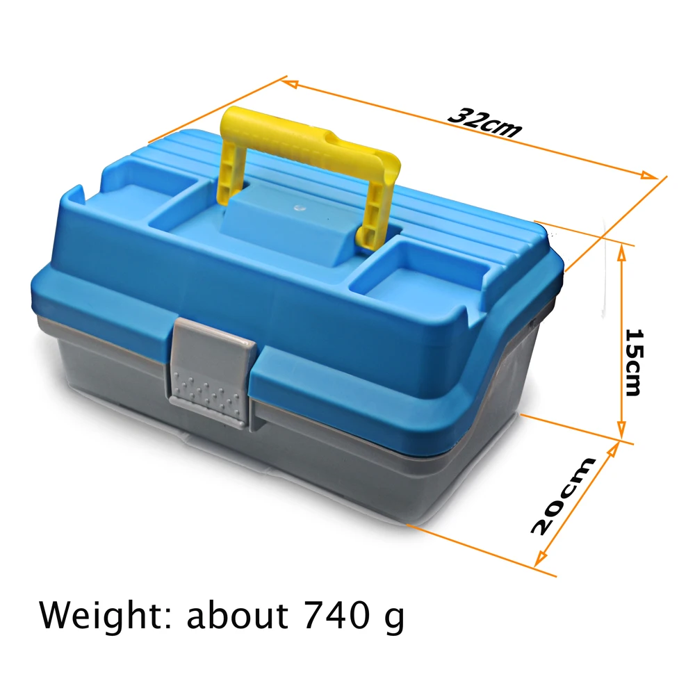 Caja organizadora MNFT de dos pisos para anzuelos y señuelos - imagen 2