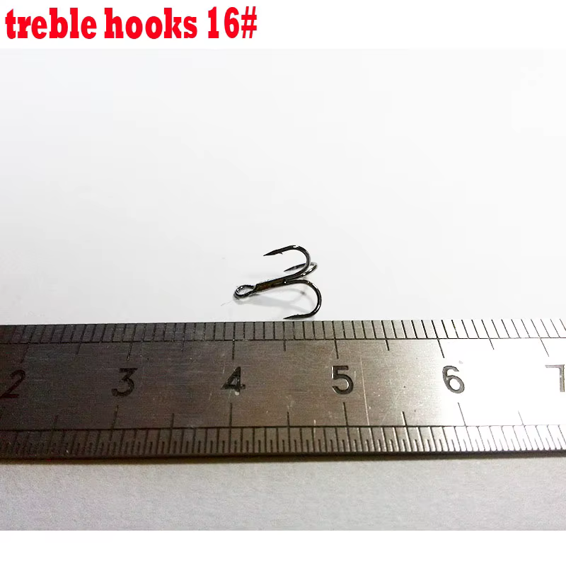 Anzuelos triple tamaño 16 afilados para pesca de precision - imagen 2