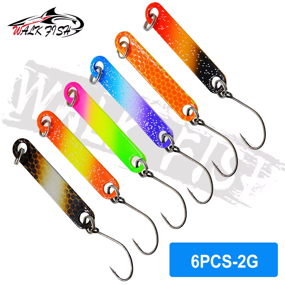 Señuelos extendidos mostrando los 5 colores disponibles