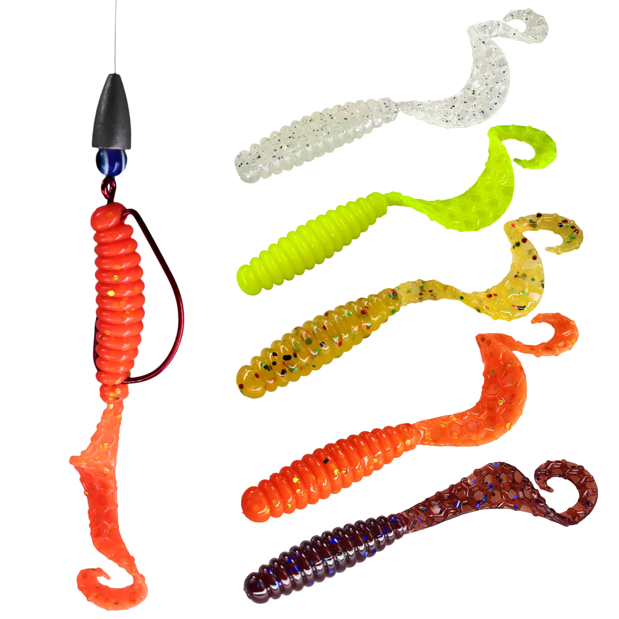 THKFISH Señuelo de Silicona 65mm – Imitación Gusano Trucha Lubina - imagen 4