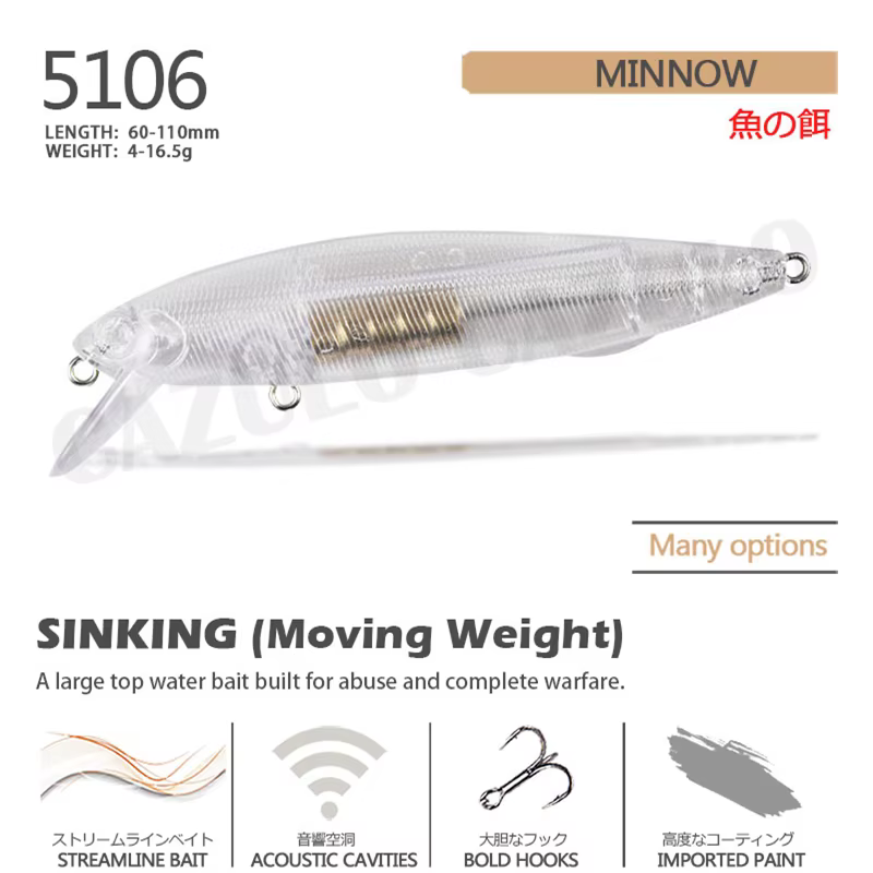 Señuelo Wobbler Pececillo Embrión – Señuelo artificial para pesca - imagen 2