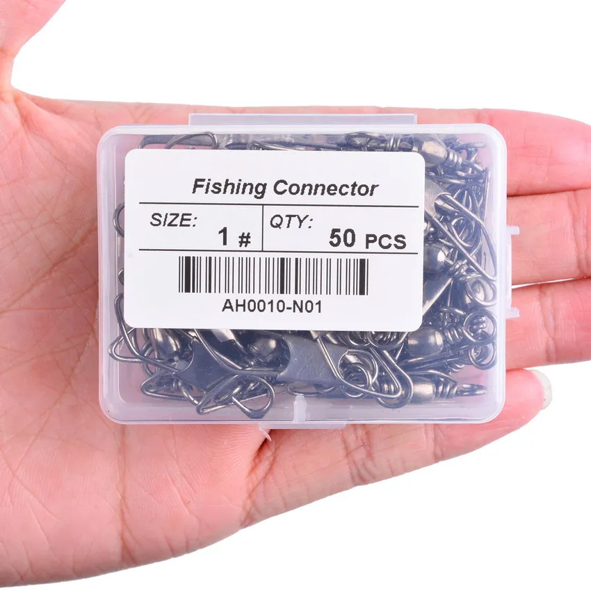 Giratorio de latón pesca conector línea Snap sólido herramienta