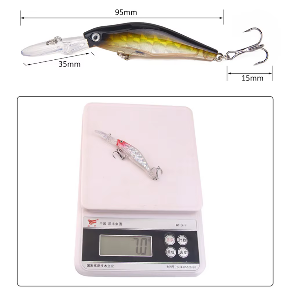 Crankbait hundiente 9,5 cm – Señuelo para lucio y carpa - imagen 4