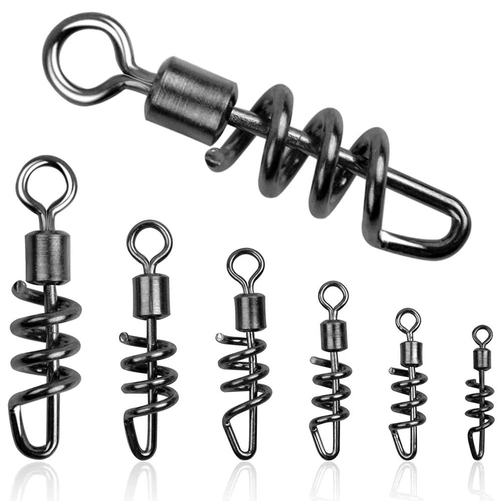 Conector de linea de pesca giratorio en acero inoxidable