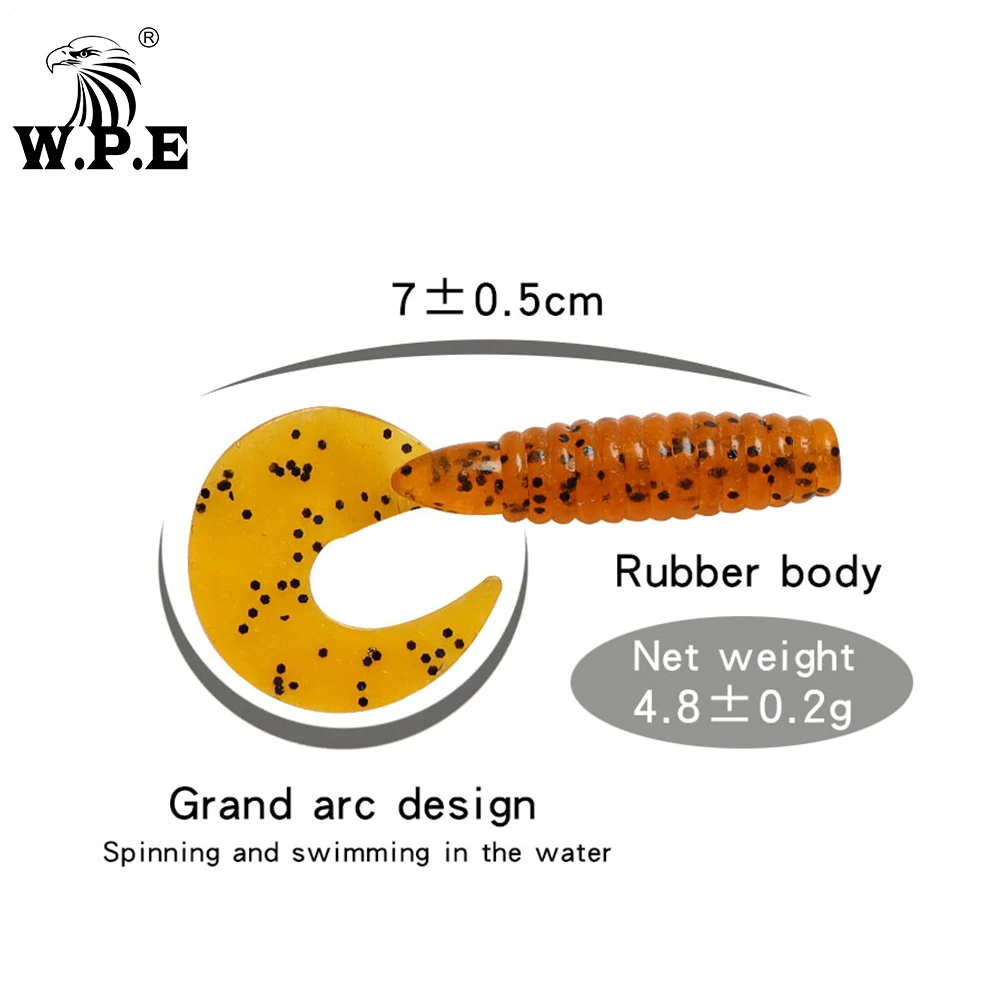 W.P.E Señuelo Suave Silicona 70mm – Cebo Delineador Natación - imagen 3