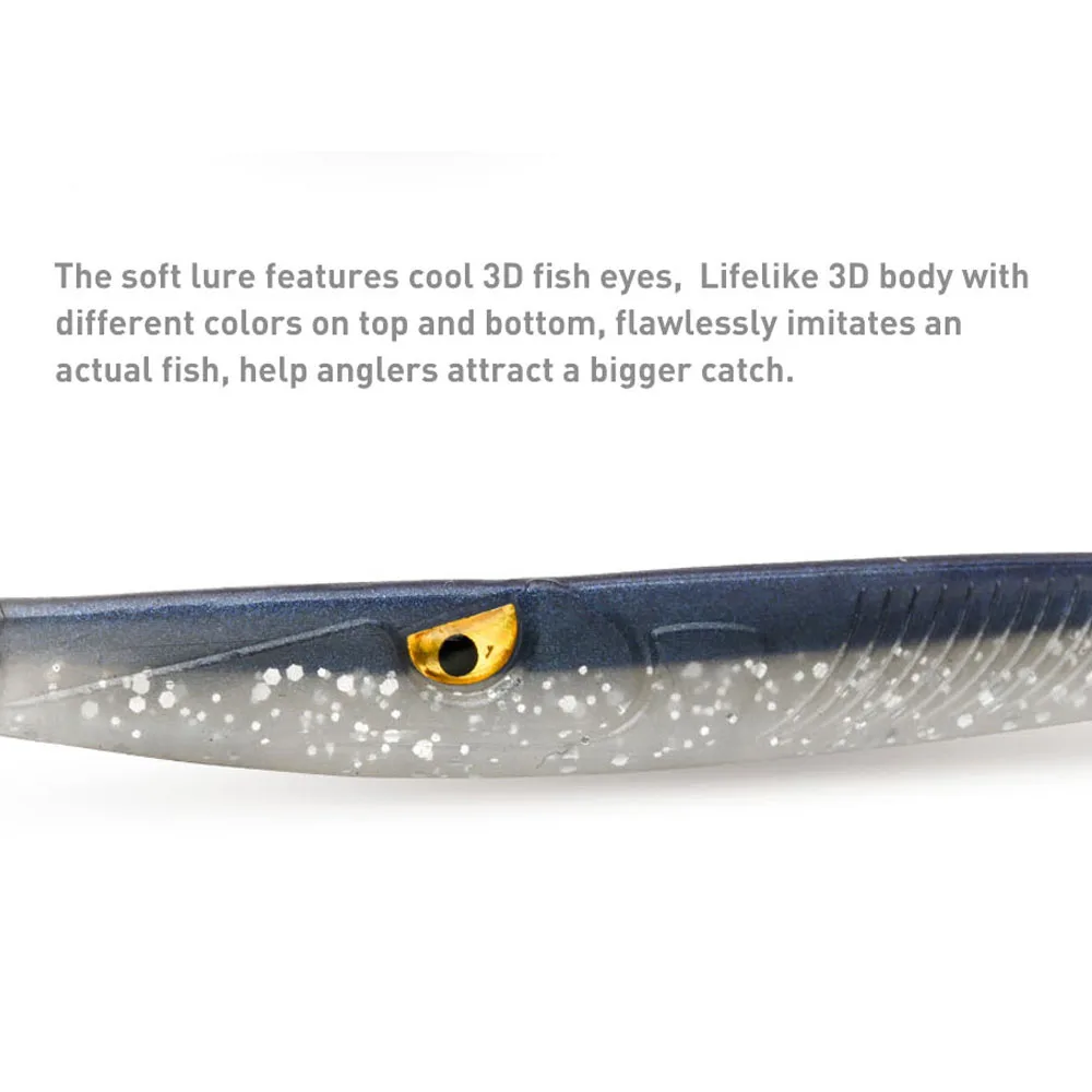 JOHNCOO Señuelo de silicona 125mm – Cebo suave para pesca - imagen 3
