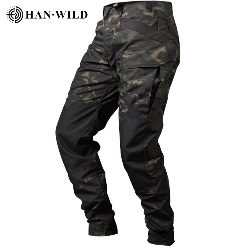 Pantalones tácticos camuflaje con refuerzos de rodilla – Outdoor resistente