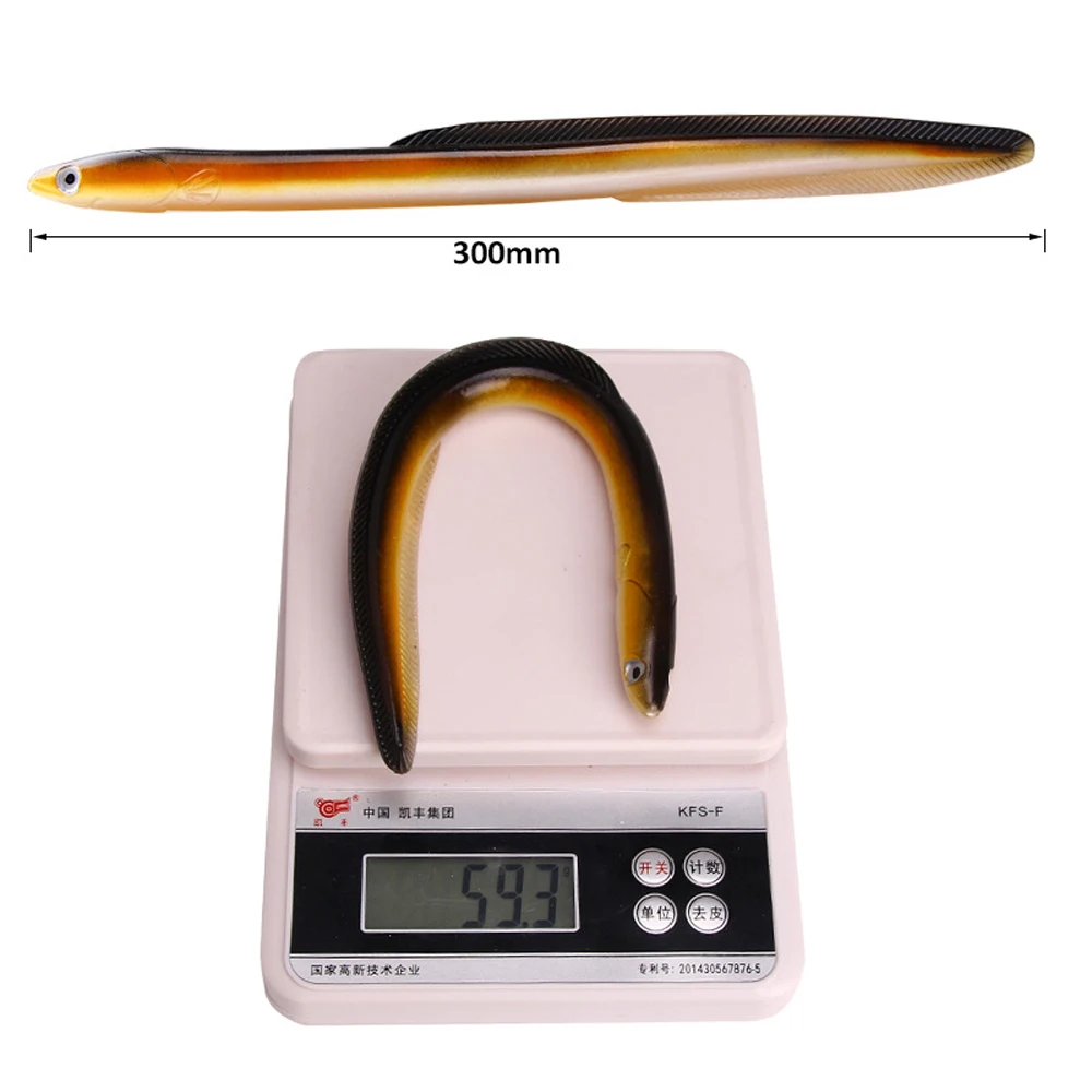 Anguila Artificial Swimbait 30cm – 60g Silicona realista para lubina - imagen 5