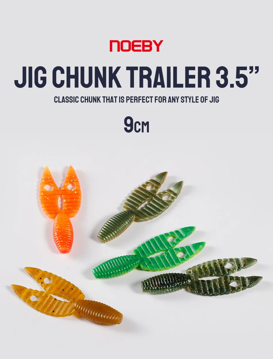 NOEBY Chunk Jig Trailer 90mm vista frontal