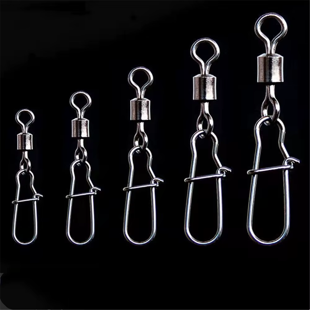 Conector giratorio swivel de acero inoxidable para pesca - imagen 2