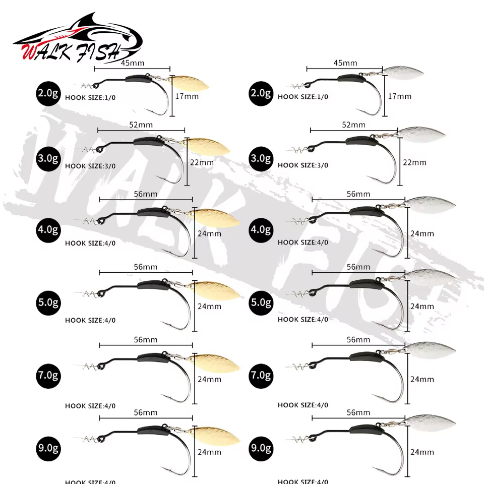 Walk Fish con contrapeso 2-9g – Gancho compensado y giratorio - imagen 5
