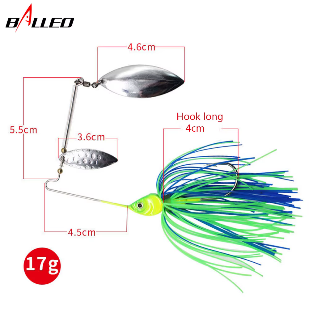 Lokken Spinnerbait para lucio – Señuelo giratorio artificial - imagen 2