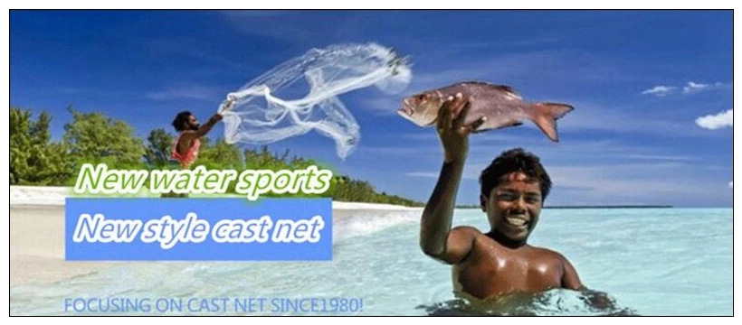 Red de pesca lista para lanzar