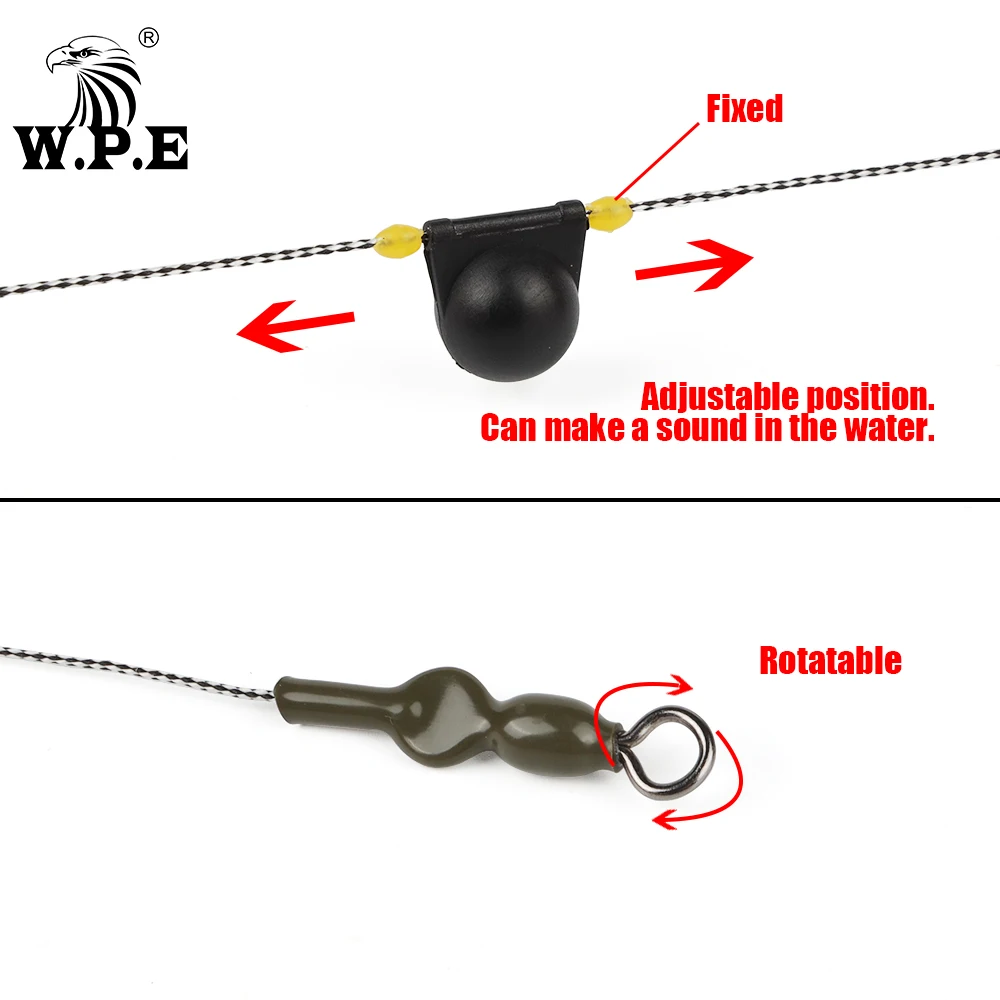 W.P.E anzuelo 8/0 acero alto carbono aparejo para bagre - imagen 3