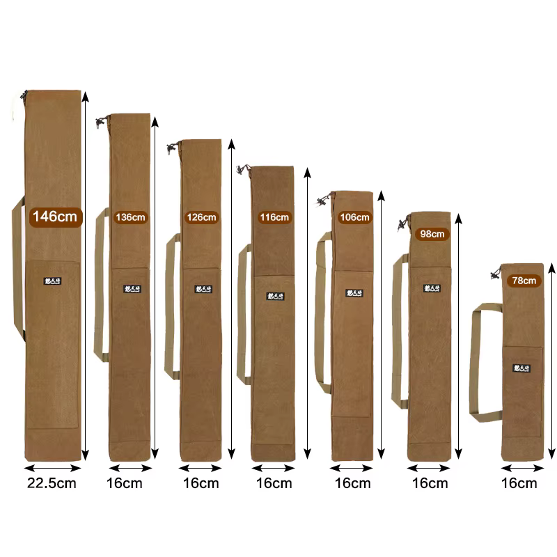 Funda acolchada para cañas de pesca – Bolsa organizadora de lienzo X508G - imagen 4