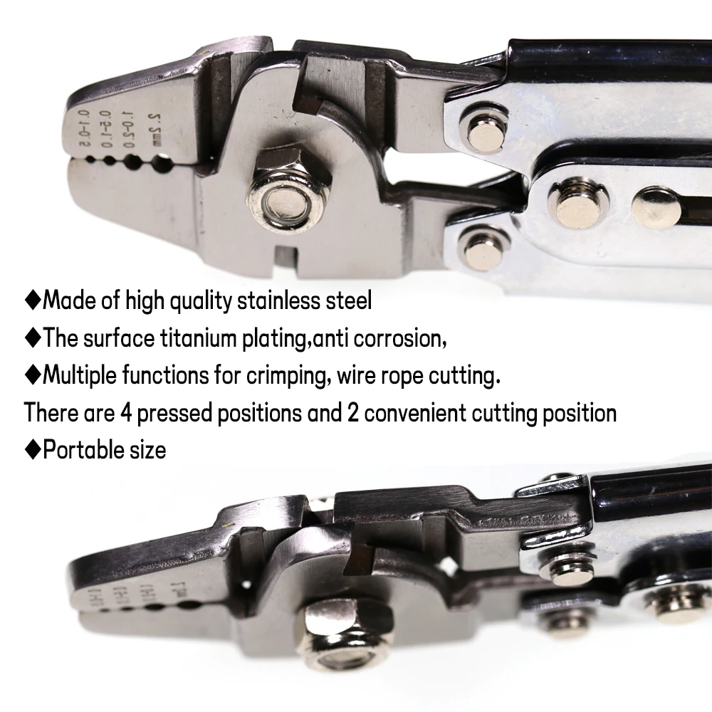Jigeecarp Alicates de engaste para crimps de cable pesquero - imagen 2