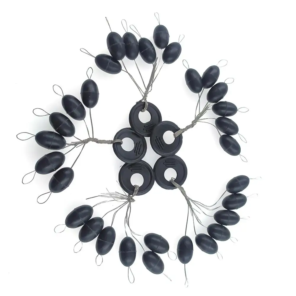 Tapones de goma negros extra grandes para bobber Space Bean - imagen 2