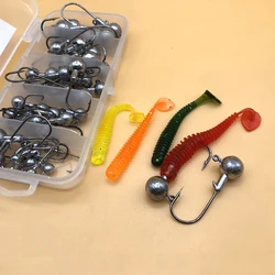 Anzuelos Jig Head con púas para vinilo de acero al carbono duro