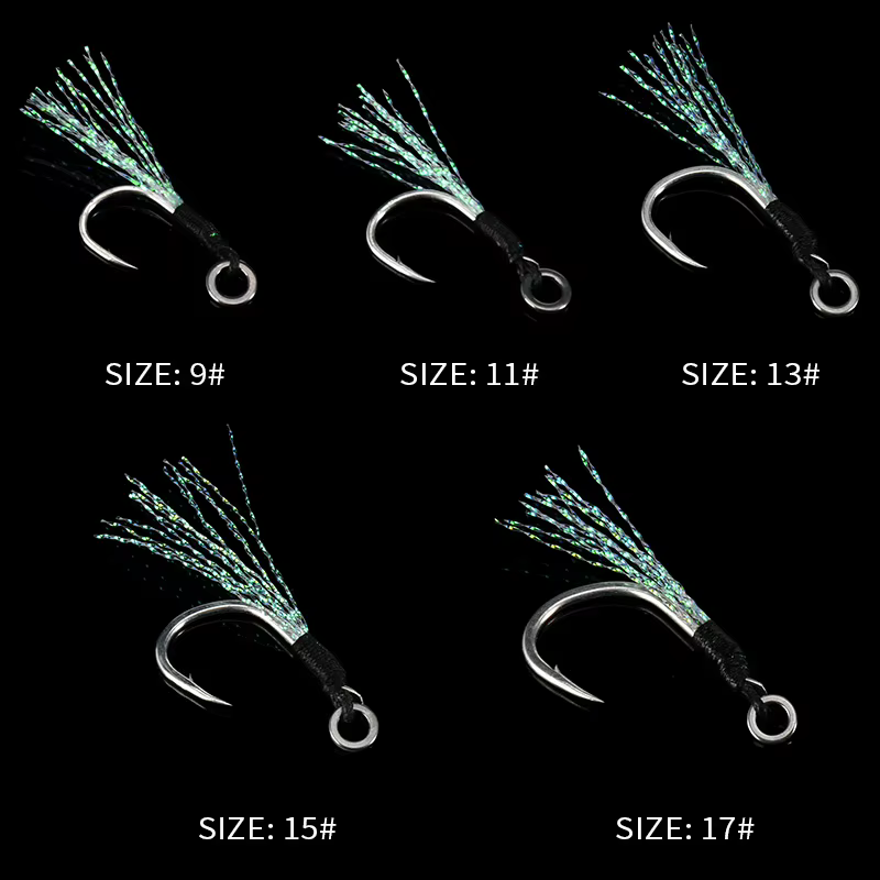 ALLBLUE Anzuelo de Cola – Tail Hook para vinilos de pesca - imagen 3