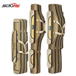 Bolsa de caña pescar lona portátil plegable X162G