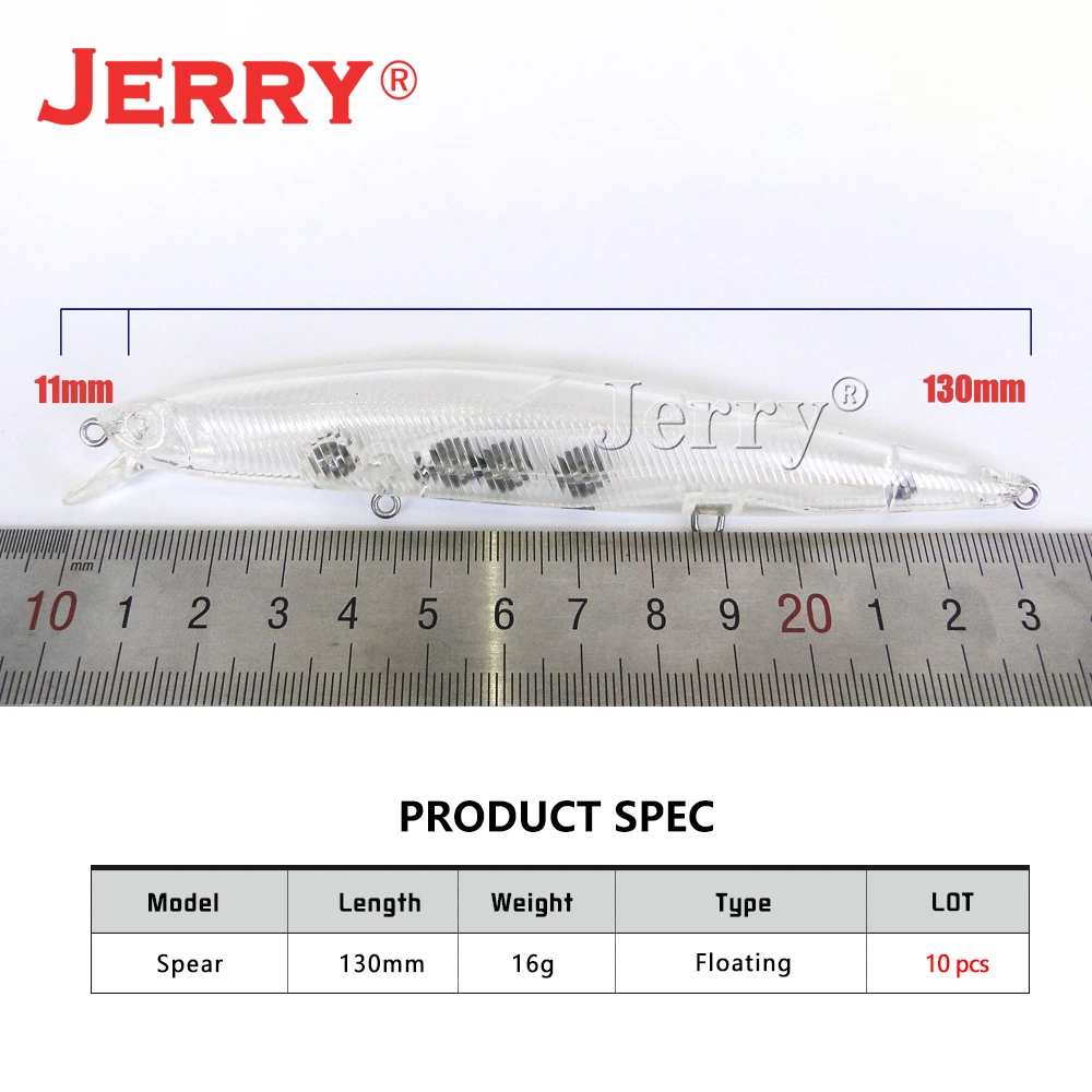 Detalle del señuelo Jerry Spear y su diseño